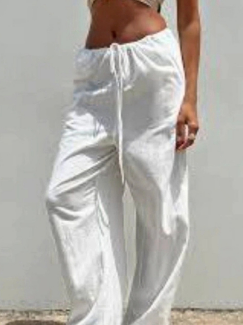 Princess Polly Women's White Wide Leg Pants